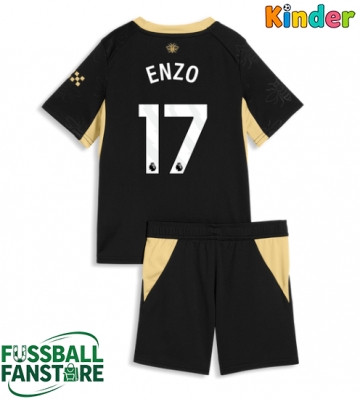 Manchester City Enzo Fernandez #17 Replik Auswärtstrikot Kinder 2026-27 Kurzarm (+ Kurze Hosen)